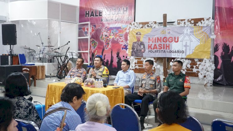 Minggu Kasih Polresta Sidoarjo di GPPS Taman