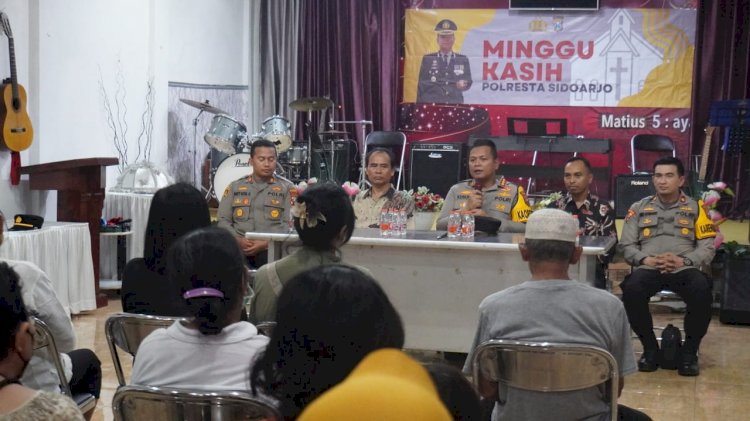 Polresta Sidoarjo Gelar Minggu Kasih di GPPS Watugolong Krian