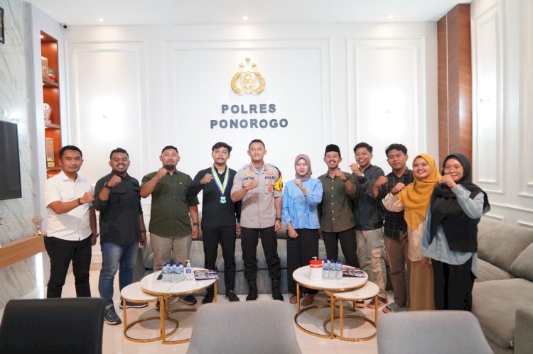 Cooling System, Kapolres Ponorogo Silaturahmi dengan PC PMII Pasca Pungut Suara Pemilu 2024