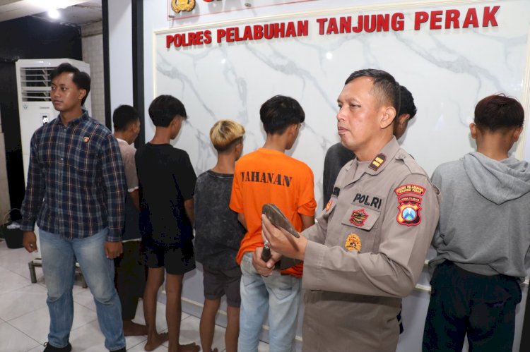 Polres Tanjungperak Kembali Amankan 6 Remaja Kelompok Gangster Team Error Surabaya