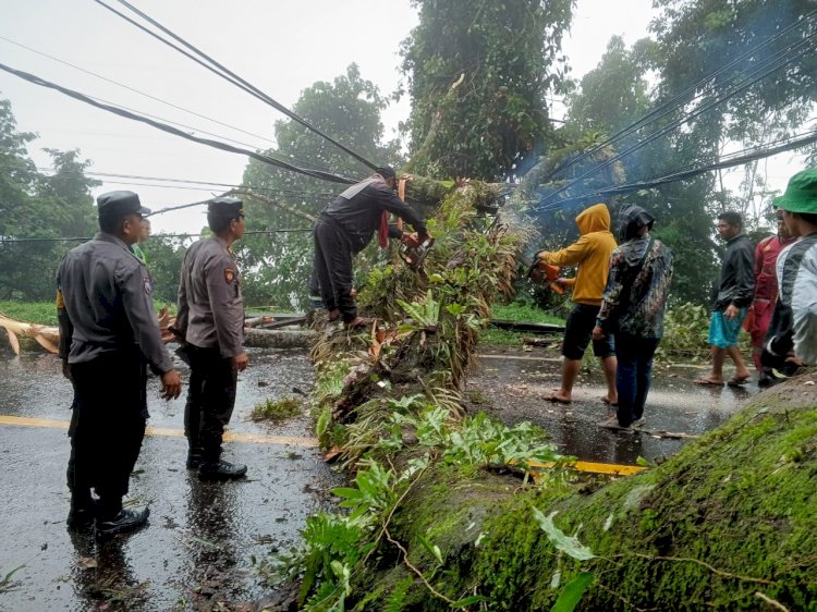 Akses Jalur Medan-Brastagi Terputus, TNI-Polri Bersinergi Lakukan Evakuasi