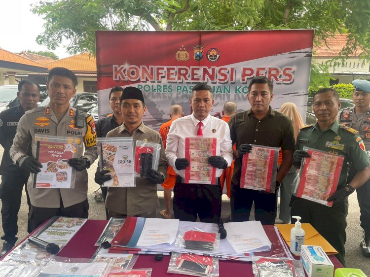 Polres Pasuruan Kota Amankan 4 Tersangka Penipuan Berkedok Program Makan Bergizi Gratis